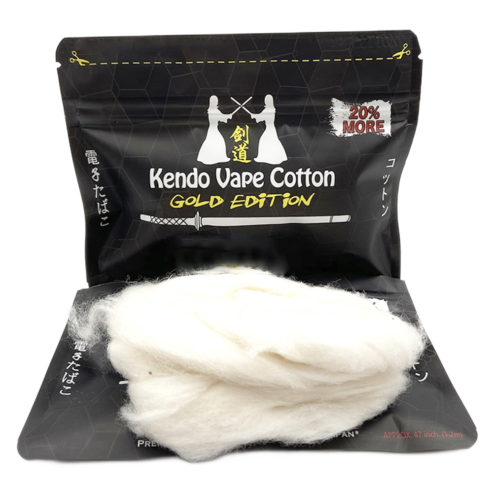 Vaping Goods - Nieuwe Kendo Cotton Gold Edition Katoen